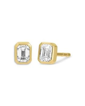 Effy | 14K Yellow Gold EF Collection Diamond Emerald Cut Solitaire Stud Earrings,商家Bloomingdale's,价格¥17613