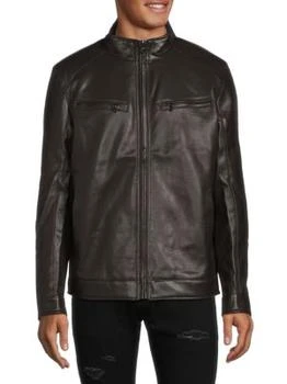Michael Kors | Hume Perforated Faux Leather Jacket,商家Saks OFF 5TH,价格¥332