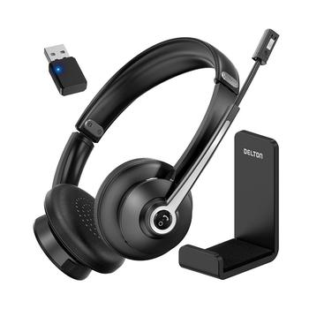 商品Delton | 30X Noise Cancelling 2-Earpiece Computer Headset w/ Auto Pairing USB Dongle and Holding Hook,商家Macy's,价格¥501图片