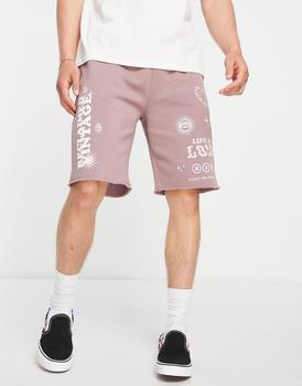 商品Reclaimed Vintage | Reclaimed Vintage inspired skate printed shorts in pink,商家ASOS,价格¥229图片