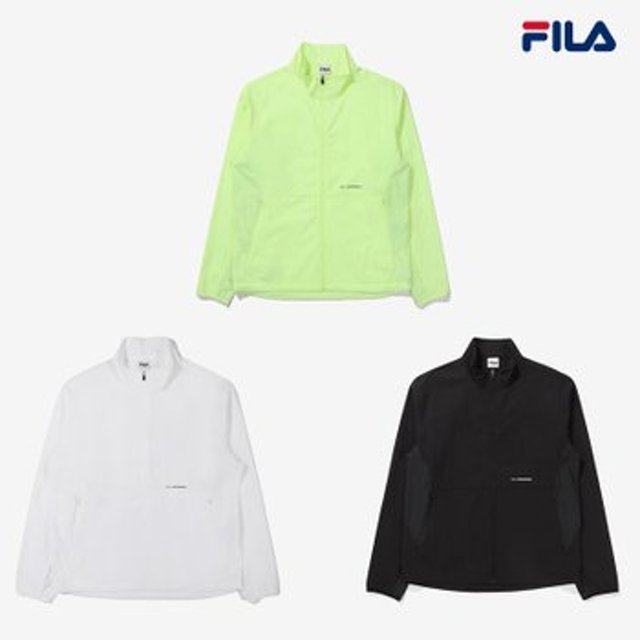 男装斐乐, Fila | 【享贝家】FILA 男款弹力热身外套运动夹克黑色/绿色/白色FS2WTE1201M（特价，仅限9.23-10.10号）商品图片 包邮包税