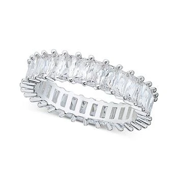 Charter Club | Silver-Tone Baguette Cubic Zirconia Band Ring, Created for Macy's 3.9折