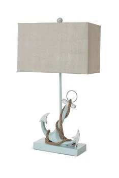 Homezia | Set of Two 28" Blue Coastal Anchor Table Lamps With Beige Shade,商家Premium Outlets,价格¥1830