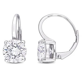 Mimi & Max | Mimi & Max 4ct DEW Created Moissanite Leverback Earrings in 14k White Gold,商家Premium Outlets,价格¥5297