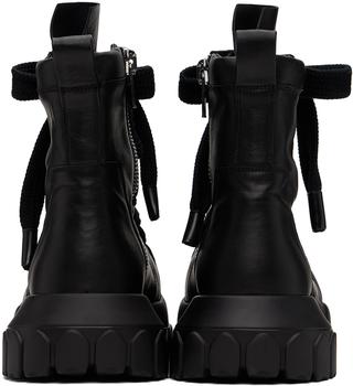 靴 rick owens JUMBOLACED BOZO TRACTOR Rick Owens Black Jumbo Laced Bozo Tractor Boots Rick Owens