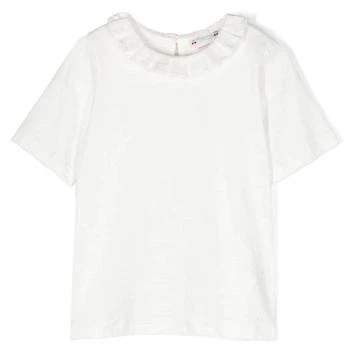 推荐Bonpoint Girls Ecru Clea Box-Pleat Cotton T-Shirt, Size 10A商品