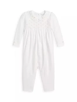 Ralph Lauren | Baby Girl's Smocked Organic Cotton Onesie 