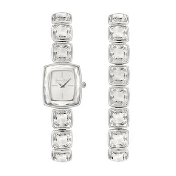 Jessica Carlyle | Women's Quartz Silver-Tone Alloy Watch 18mm Gift Set,商家Macy's,价格¥313