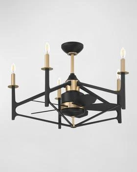 Ellington/Litex | The Reserve 32" Wi-Fi Chandelier Ceiling Fan with Light Kit,商家Neiman Marcus,价格¥5580
