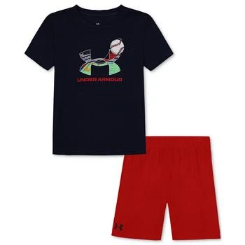 Under Armour | Toddler & Little Boys UA Baseball Graphic T-Shirt & Shorts, 2 Piece Set,商家Macy's,价格¥300