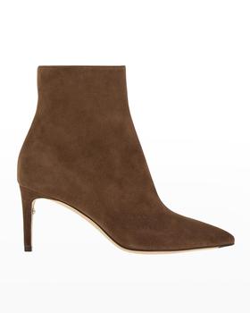 菲拉格慕鞋女靴, Salvatore Ferragamo | Imogen Suede Stiletto Zip Booties商品图片 