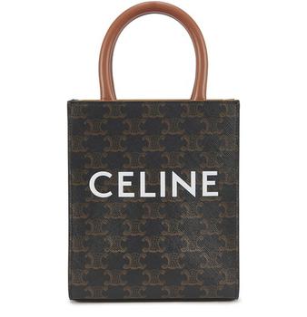 celine triomphe, Celine | Mini Vertical Cabas in Triomphe Canvas and Calfskin商品图片 