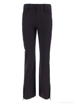 Ganni | Ganni Striped Straight Leg Trousers商品图片,9.4折×额外9折, 额外九折