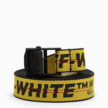 Off-White | Yellow Industrial logo belt 2cm商品图片,