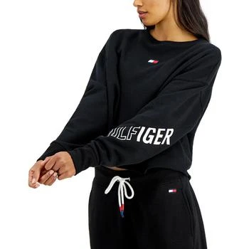 推荐Tommy Hilfiger Womens Cropped Fleece Sweatshirt商品