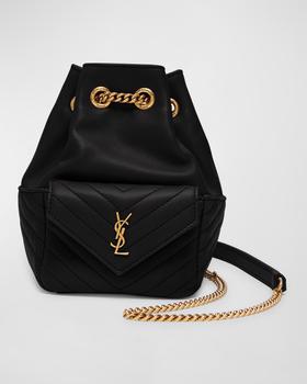 ショルダーバッグ・ポシェット Saint Laurent Large leather bucket bag Y leather bucket bag in black - Saint Laurent | Mytheresa