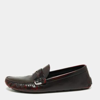 路易威登男鞋, [二手商品] Louis Vuitton | Louis Vuitton Two-Tone Perforated Leather Penny Loafers Size 45商品图片 满1件减$100, 满减