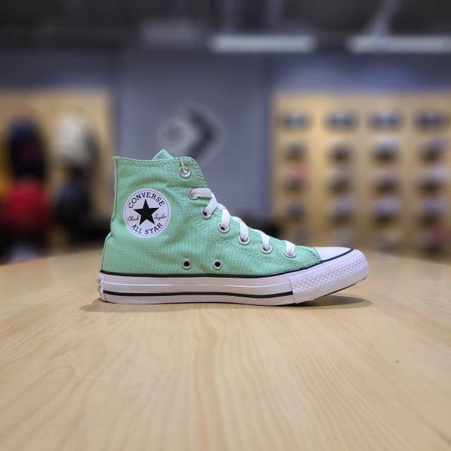 匡威直邮, Converse | 【韩国直邮|包邮包税】匡威 女士 CHUNK TAYLOR ALL STAR SEASONAL 彩色 陶瓷 绿色 高腰 运动鞋 170465C商品图片 7折×额外9折, 包邮包税, 额外九折