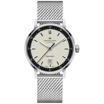 汉密尔顿手表代购, Hamilton | Men's Swiss Intra-Matic Stainless Steel Mesh Bracelet Watch 40mm商品图片 