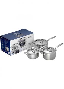 Le Creuset | 3-ply stainless steel 3 piece saucepan set商品图片,