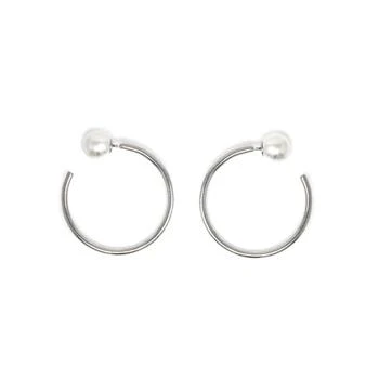 Joomi Lim | Small Hoop Earrings w/ Pearl Backs,商家Verishop,价格¥221