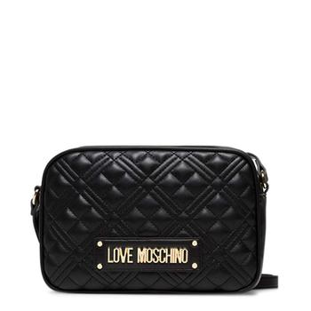 推荐Love Moschino quilted logo-plaque Cross-Body Bag商品