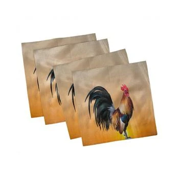 Rooster Set of 4 Napkins, 18" x 18"