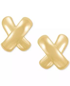 Macy's | Polished Large Bold X Stud Earrings in 14k Gold-Plated Sterling Silver,商家Macy's,价格¥1029