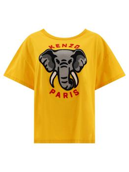 Kenzo | Kenzo Elephant-Embroidered Crewneck T-Shirt商品图片,7.1折起