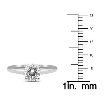 推荐1 Carat Diamond Solitaire Ring in 14K White Gold (J-K Color, I2-I3 Clarity)商品
