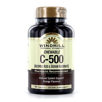推荐Windmill Natural Vitamins Chewable C-500 mg Orange Flavored Tablets, 90 Ea商品