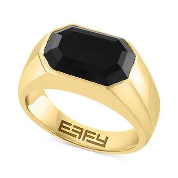 Effy | EFFY® Men's Onyx Ring in 14k Gold-Plated Sterling Silver,商家Macy's,价格¥1420
