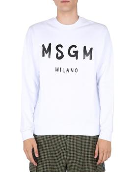 MSGM | MSGM Logo Printed Crewneck Sweatshirt商品图片,5.3折×额外9折, 额外九折