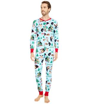 紧身裤男, Little Blue House by Hatley | Wild About Christmas Adult Union Suit One-Piece商品图片 8.1折