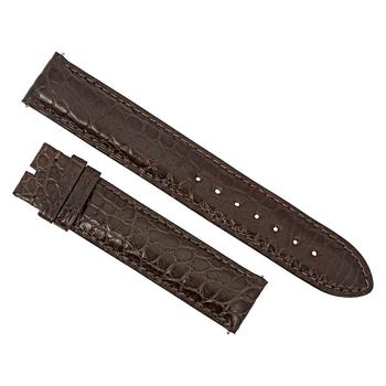 商品Hadley Roma | Hadley Roma 18 MM Matte Chocolate Brown Alligator Leather Strap,商家Jomashop,价格¥358图片