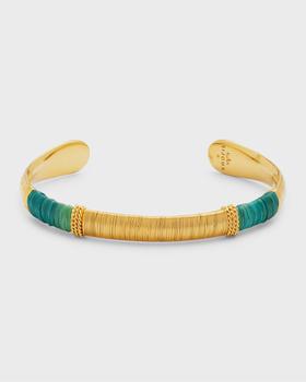 商品GAS Bijoux | 24K Yellow Gold Macao Threaded Cuff Bracelet,商家Neiman Marcus,价格¥1797图片