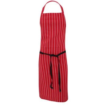 Dennys Multicoloured Bib Apron 28x36ins (Pack of 2) (Red Stripe) (One Size) (One Size)