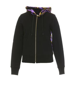 范思哲衬衫评价, Versace | Versace Jeans Couture Logo Printed Zip-Up Hoodie商品图片 6.7折起