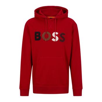 Hugo Boss | Cotton-terry relaxed-fit hoodie with fleece logo商品图片,5.9折