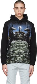 burberry卫衣, Burberry | Black Meadow Print Hoodie商品图片 