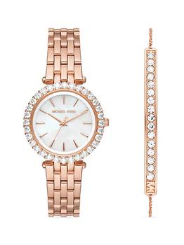 Michael Kors | Darci Rose-Goldtone Stainless Steel & Crystal Watch & Bracelet Set商品图片,