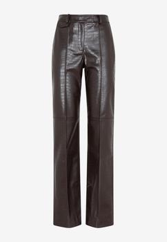 商品MATÉRIEL | Croc Straight Pants in Faux Leather,商家Thahab,价格¥2973图片