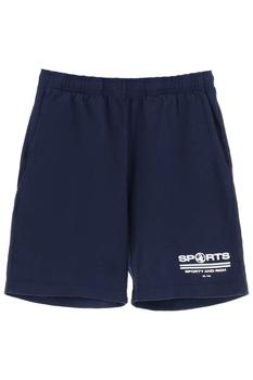 Sporty & Rich | Sporty rich 'sports' logo cotton shorts商品图片,6.9折