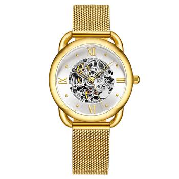 商品Women's Automatic Gold-Tone Mesh Bracelet Watch 36mm图片