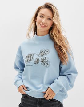 AE | AE Graphic Mock Neck Sweatshirt商品图片,6折