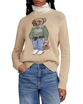 ralph lauren bear直邮, Ralph Lauren | Polo Bear Intarsia Knit Cotton Sweater商品图片 独家减免邮费