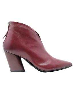 推荐Halmanera Women's  Burgundy Leather Ankle Boots商品