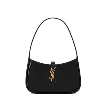 Yves Saint Laurent | 【预售3-7天】圣罗兰 YSL 22新款 HOBO系列 女士迷你黑色漆皮小牛皮YSL字母钩扣开合单肩腋下包7103180UF0W1000商品图片,7.9折×额外9.8折, 包邮包税, 额外九八折