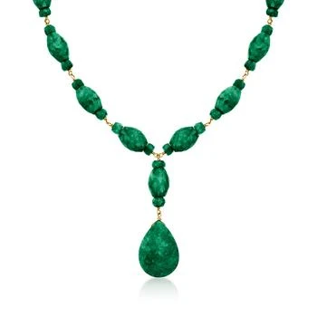 Ross-Simons | Ross-Simons Emerald Y-Necklace in 18kt Gold Over Sterling,商家Premium Outlets,价格¥1936