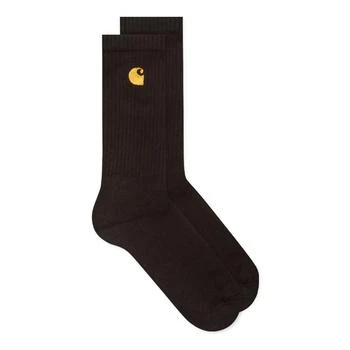 推荐Carhartt WIP Chase Socks - Black / Gold商品